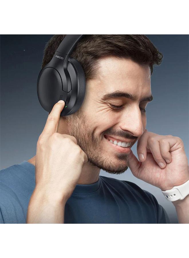 Recci REP-W59 Baron Series ANC Featured FM Support Adjustable Over-Ear Bluetooth Headphones