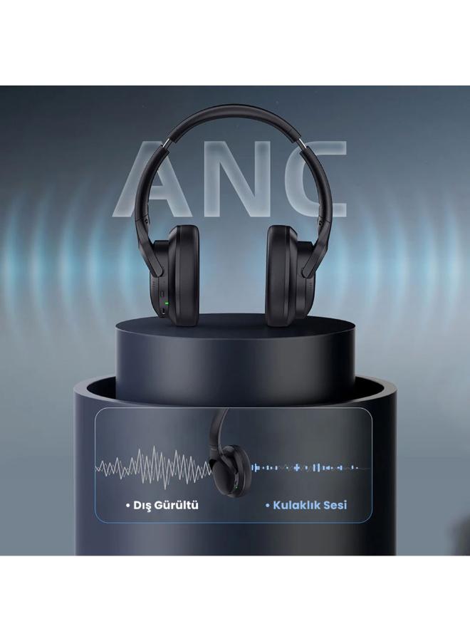 Recci REP-W59 Baron Series ANC Featured FM Support Adjustable Over-Ear Bluetooth Headphones