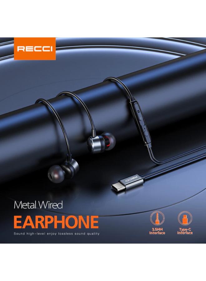 RECCI Metal Type-C Wired Earphone REP-L38